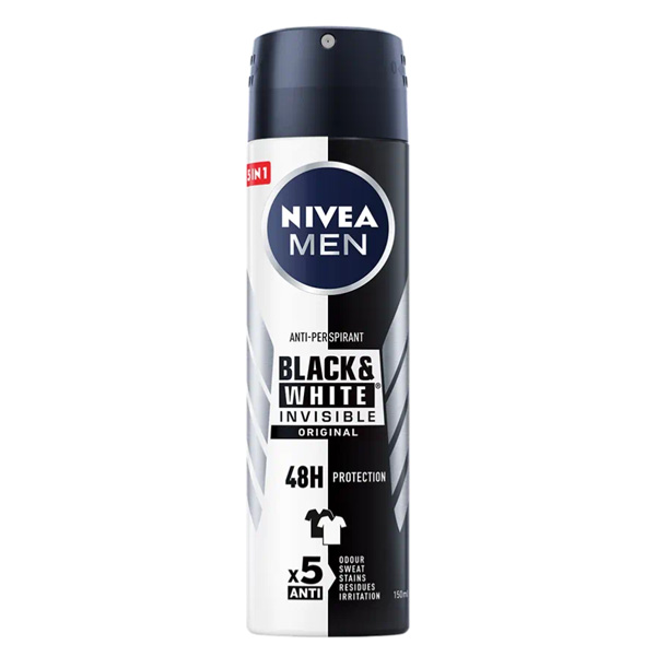 Дезодорант Nivea Men invisible for black&white original 150мл.