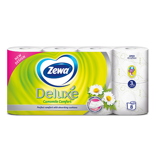 Тоалетна хартия Zewa Deluxe Camomile Comfort 8бр.