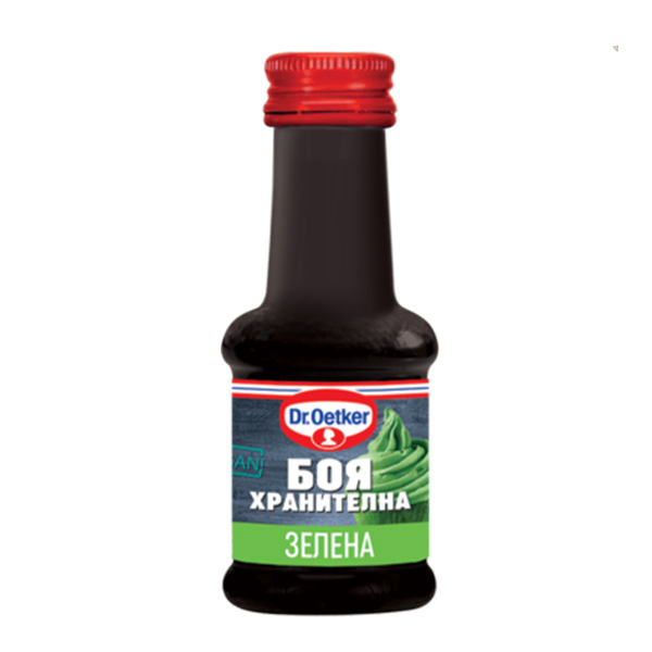 Хранителна боя Dr.Oetker зелена течна 30мл.