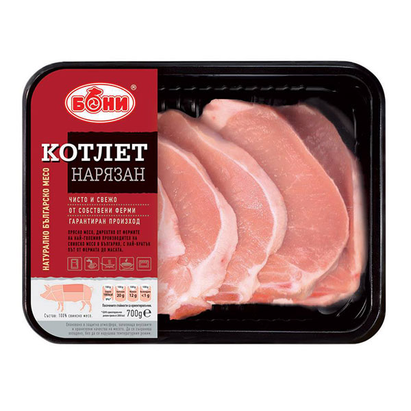 Свински котлет нарязан Бони 550гр.