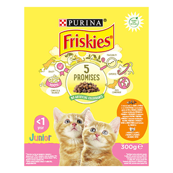 Котешка суха храна Friskies Junior пиле 300гр.