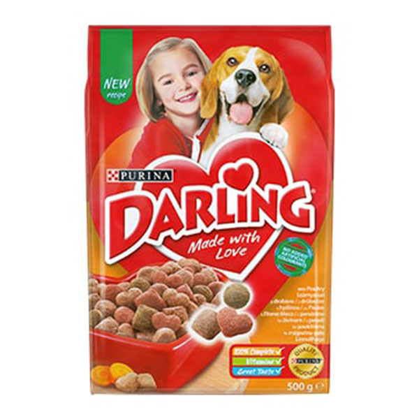 Кучешка храна птиче месо Darling Purina  500гр.