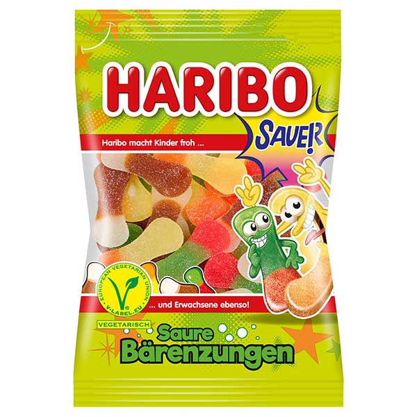 Желирани бонбони Haribo Мечешки езичета 100гр. - Haribo