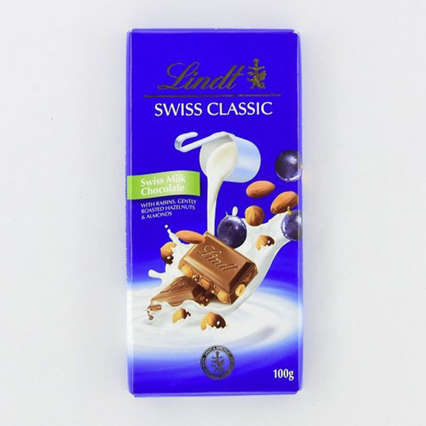 Шоколад Lindt лешник и стафида 100гр. - Lindt