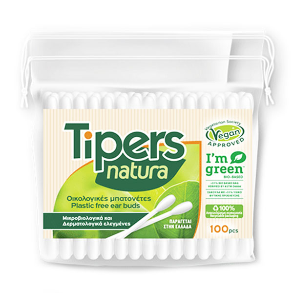Биоразградими клечки за уши Tipers natura 100бр.