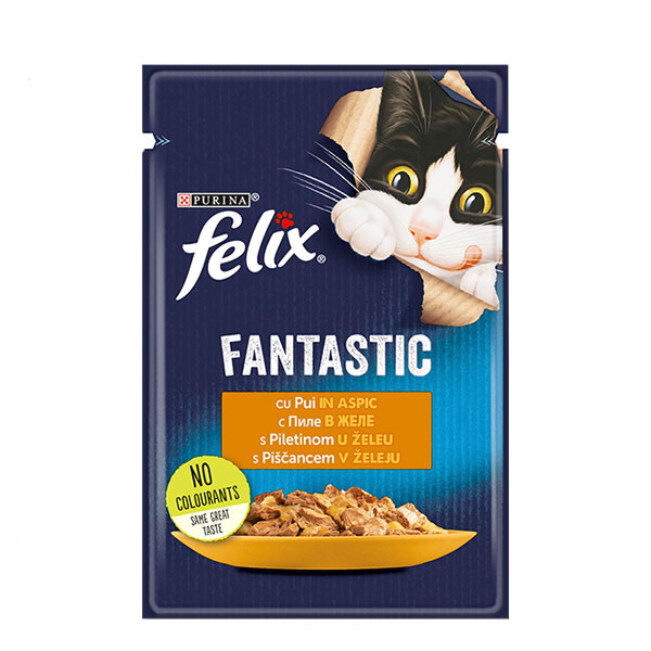 Котешка храна Felix пиле в желе 85гр.