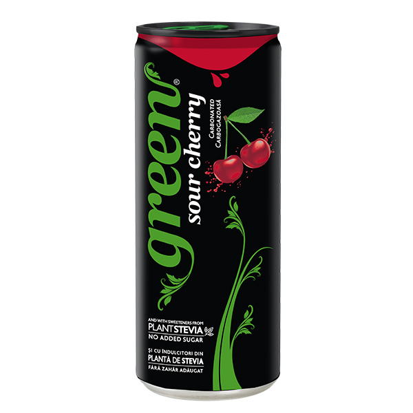 Газирана напитка Green Cola Cherry кен 330мл.