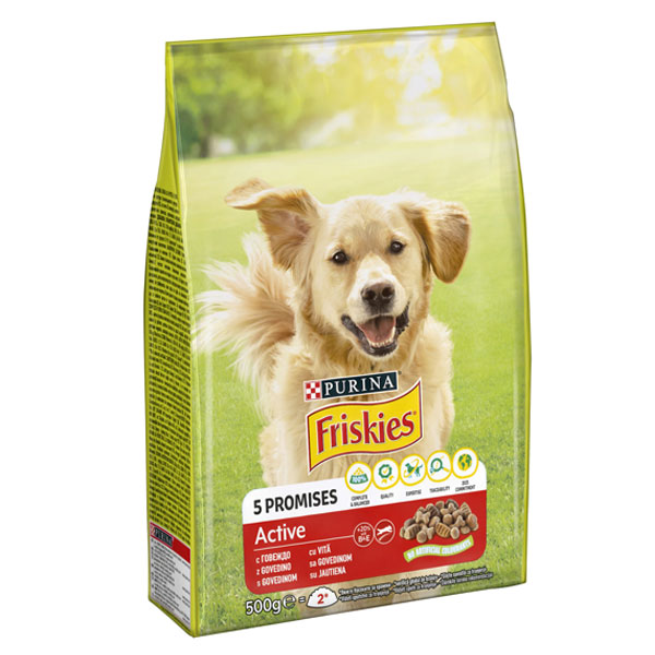 Кучешка суха храна Friskies с говеждо 500гр.