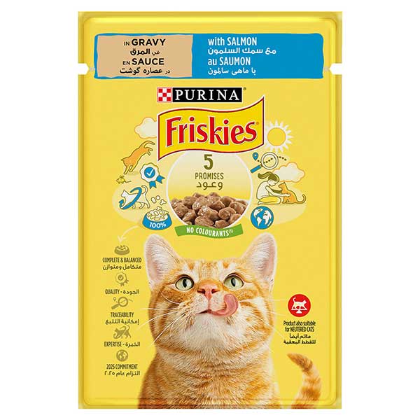 Котешка  храна Friskies със сьомга 85 гр.