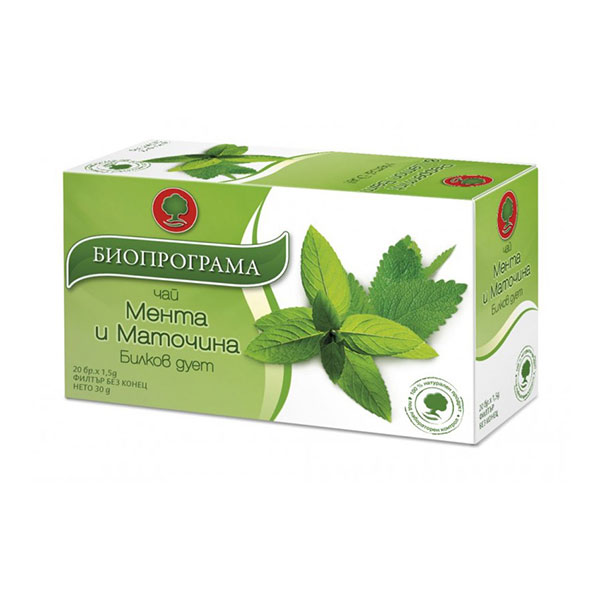 Чай Биопрограма Мента и Маточина 20бр. - Биопрограма