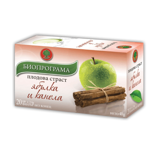 Чай Ябълка и Канела Биопрограма 40гр. - Биопрограма