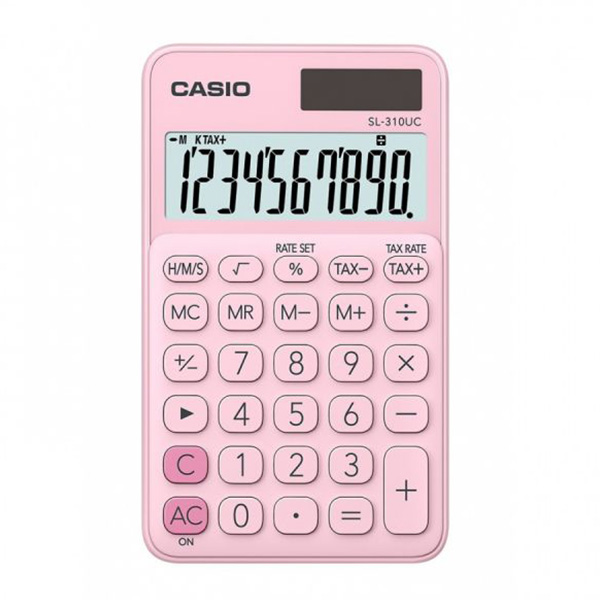 Калкулатор Casio SL-310UC джобен 10 dgt 118x70x8.4 мм., розов