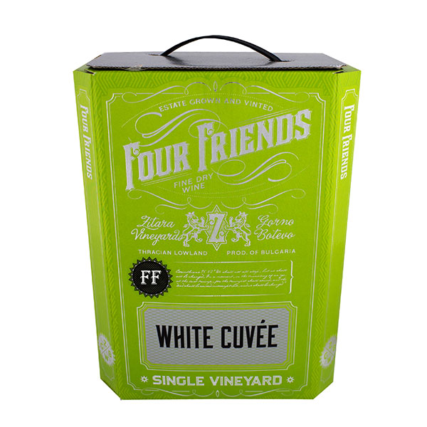 Вино Бяло Кюве Four Friends 3 л.