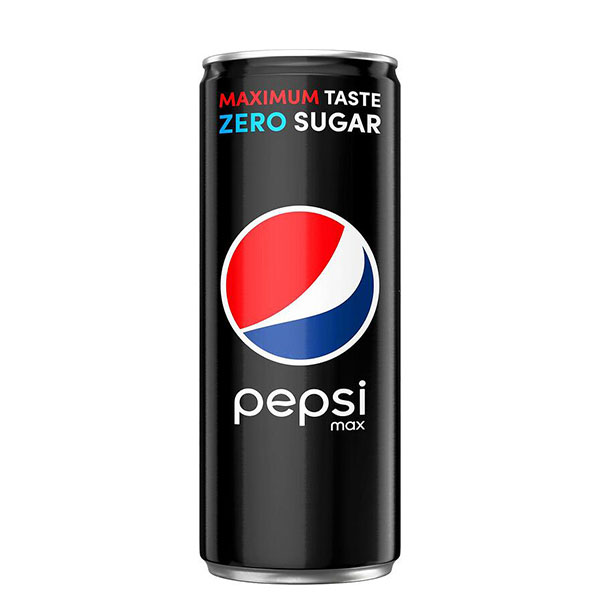 Газирана напитка Pepsi без захар кен 330мл. - Pepsi