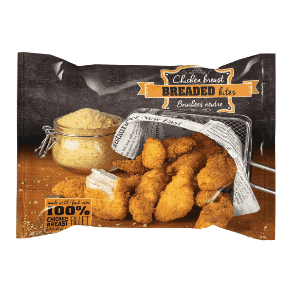 Панирани пилешки филенца пикантни Breaded bites 400гр.