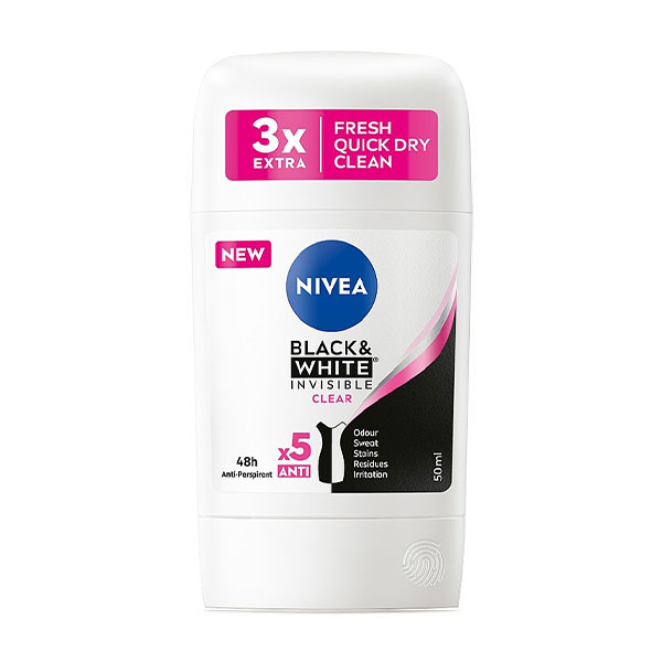 Део стик Nivea Black&White invisible clear 50мл.