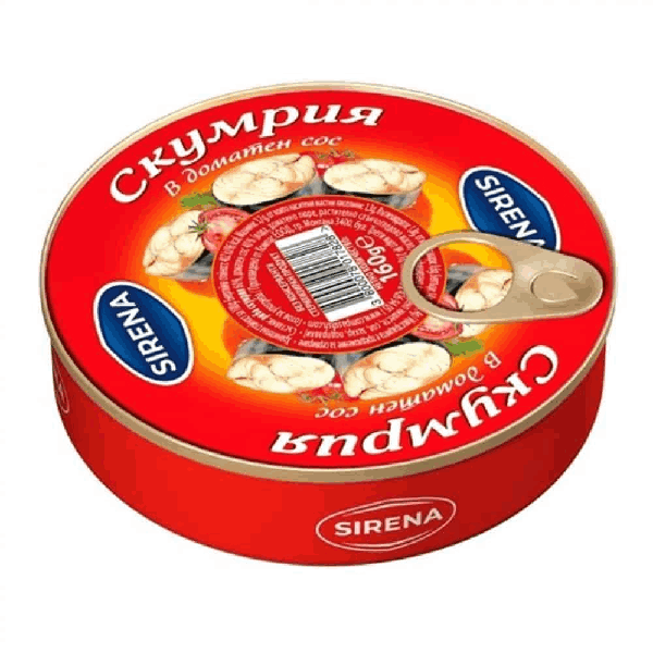 Скумрия в доматен сос Sirena 160гр.