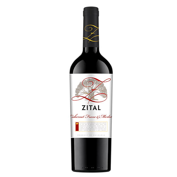 Червено вино Каберне Фран и Мерло Zital 0,75л.