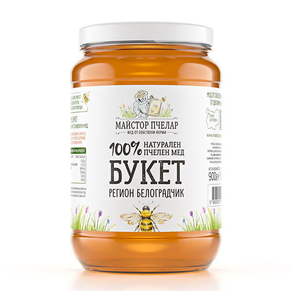 100% Натурален пчелен мед Букет Майстор Пчелар 900гр. - Други