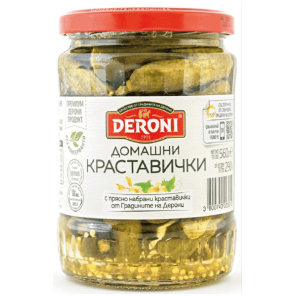 Краставички домашни Дерони 560гр.