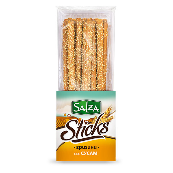 Гризини стикс със сусам Salza 190гр.