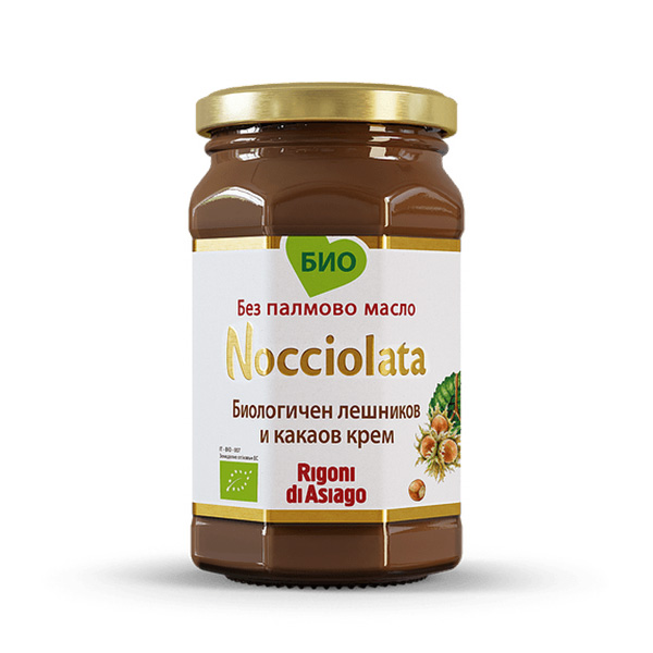 Био лешников и какаов крем Nocciolata 250гр.