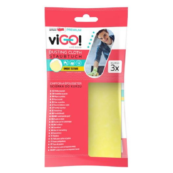 Прахоабсорбираща кърпа с восък Vigo 3бр. 36*40см.