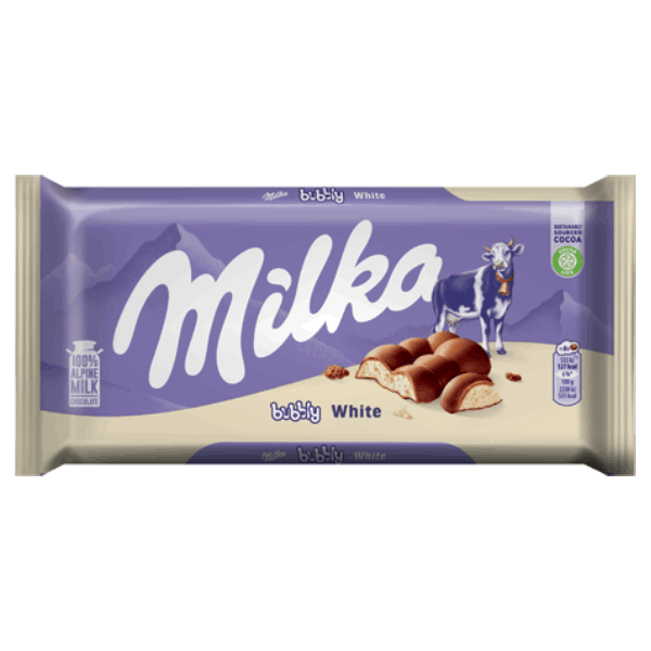 Шоколад Milka bubbly бял 95гр. - Milka