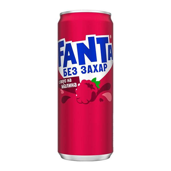 Fanta Малина без захар кен 330мл.