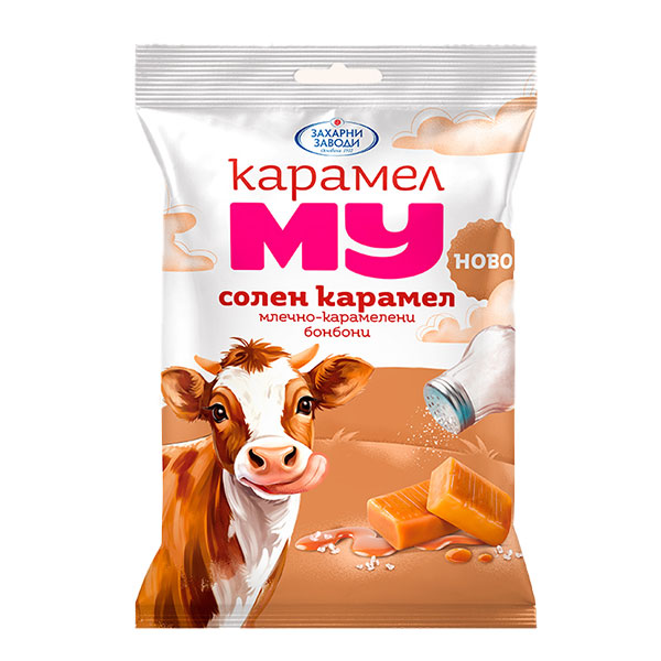 Бонбони Карамел Му солен карамел 100гр. - Захарни Заводи