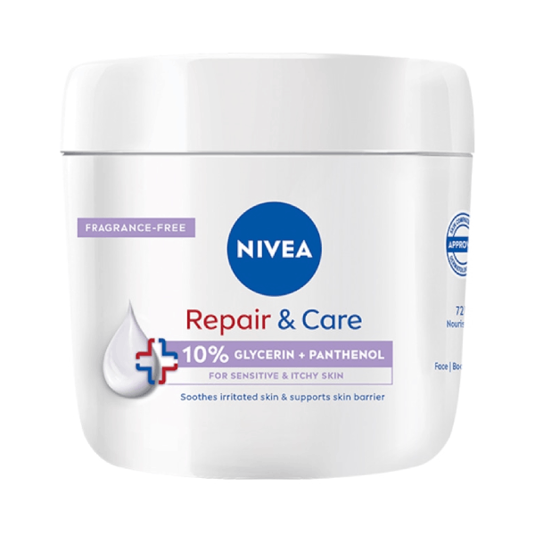 Крем Nivea мултифункционален за кожа и тяло Repair & Care с глицерин и Pantenol 400мл.