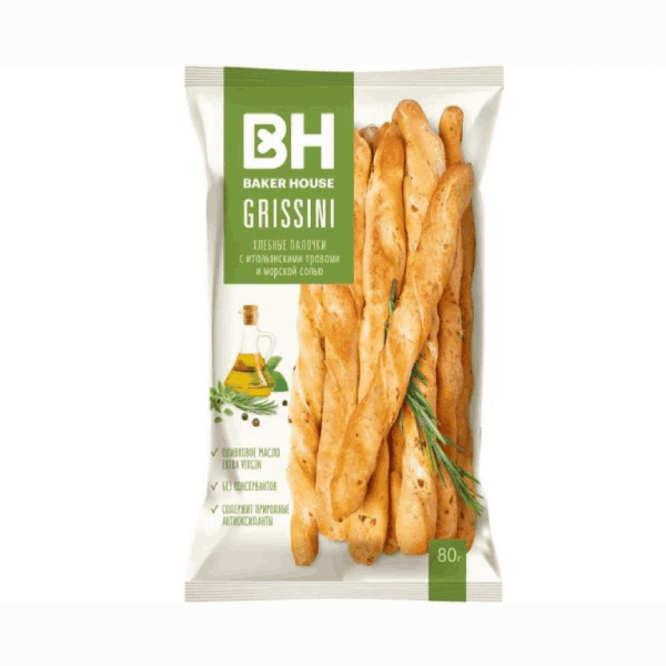 Гризини с билки и сол Baker House 80гр.