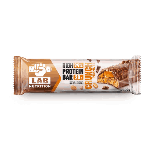 Протеинов бар крънч с фъстъци Lab Nutrition 70гр.