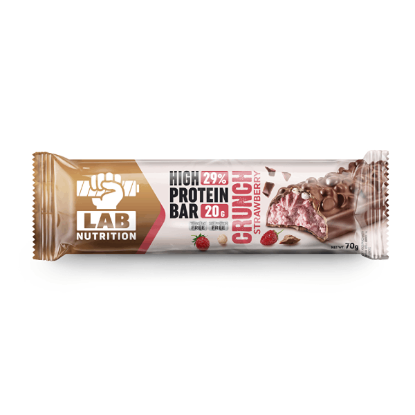 Протеинов бар крънч ягода Lab Nutrition 70гр.