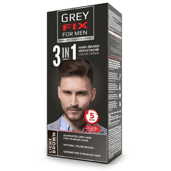 Боя за коса - брада - мустаци Grey Fix за мъже СВЕТЛО КАФЯВ
