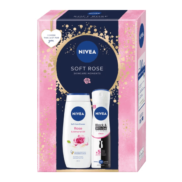 Комплект Nivea Soft Rose - душ гел / дезодорант