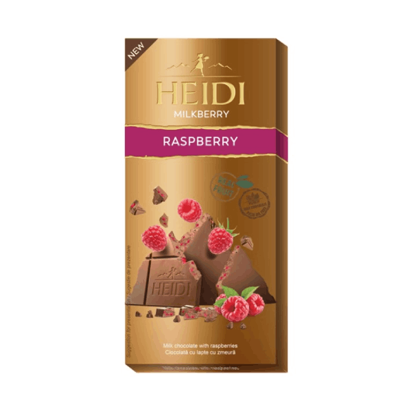 Шоколад млечен с малини Heidi Milkberry 80гр. - Heidi