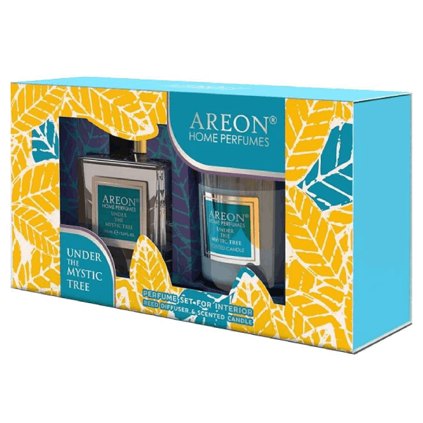 Комплект Areon Мистично дърво Ароматизатор парфюм + Свещ