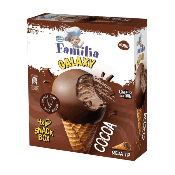 Сладолед GALAXY Какао Nestle 4*58гр.