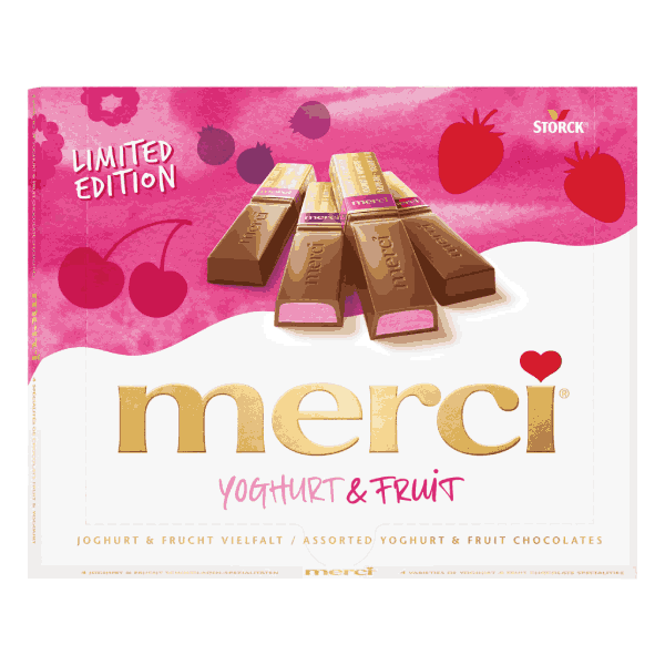 Бонбони Merci Yoghurt & Fruit 250гр.