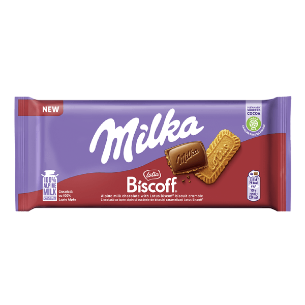 Шоколад Milka Biscoff 90гр. - Milka