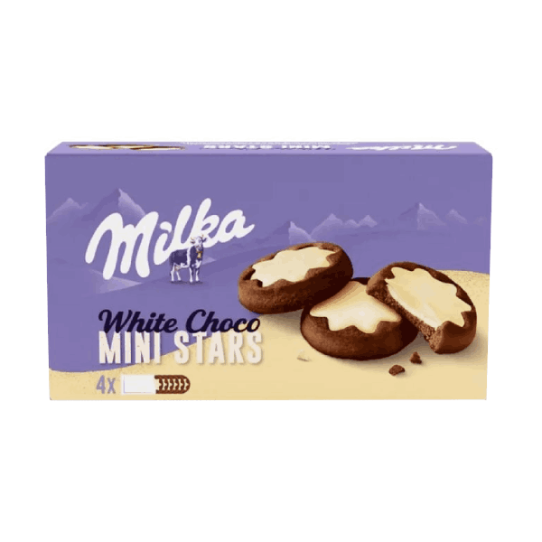 Бисквити MIlka white choco minis 100гр.