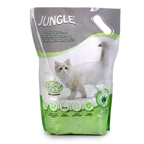 Котешка тоалетна Тофу Jungle със зелен чай 6л.
