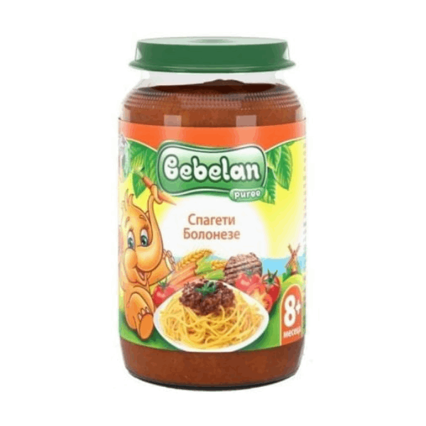 Пюре спагети болонезе 8+месеца Bebelan 220гр.
