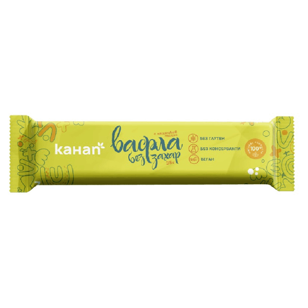Веган вафла без захар Канап 35гр.
