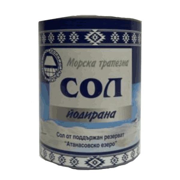 Морска трапезна сол йодирана Атанасовско езеро 500гр.