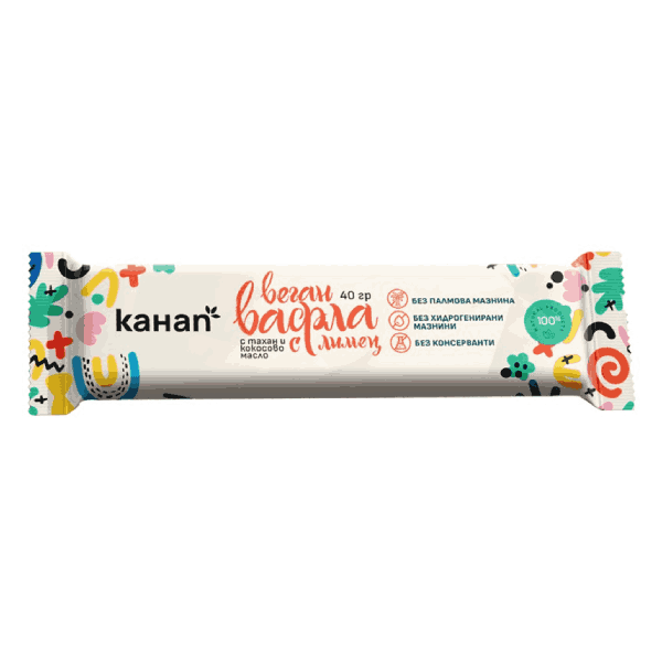 Веган вафла с лимец Канап 40гр.