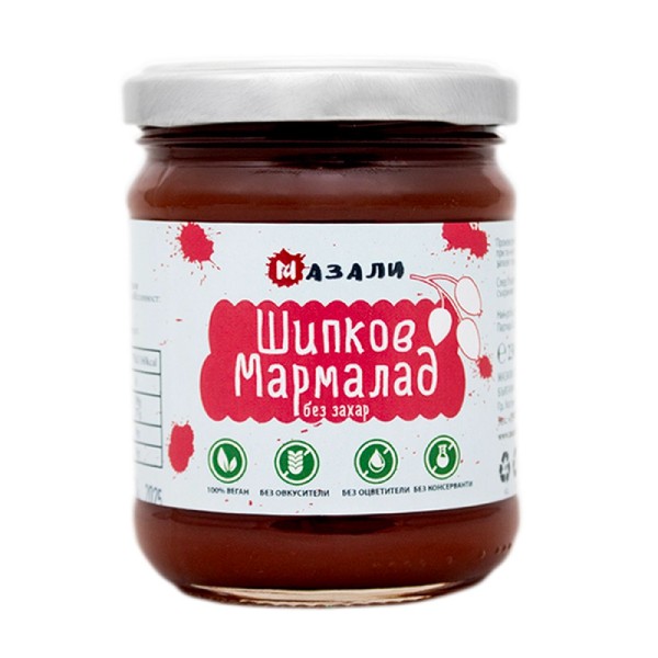Шипков мармалад без захар Мазали 230гр.