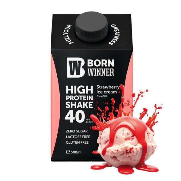 Протеинов шейк ягодов сладолед Born Winner 500мл.