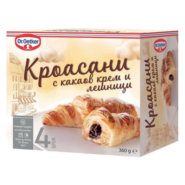 Кроасани с какаов крем Dr.Oetker 360гр. замразени